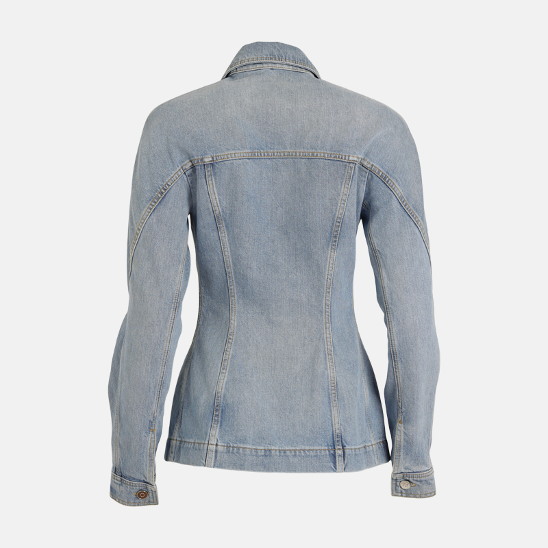 Super Flea Market+Alaia+Light blue denim jacket+Emily Luerrsen2
